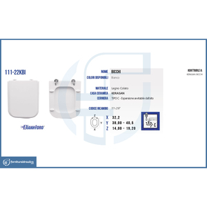 Kerasan Vaso Bicchi Housse de siège de toilette Premium Copriwater Product - Product Image 2