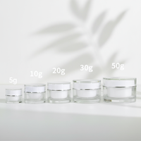 Vente en gros d'usine - Flacons vides en acrylique pour crème pour les yeux/le visage - Emballage cosmétique - Contenant avec pompe pulvérisatrice - 5/10/15/20/30/50 ml