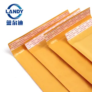 Enveloppe cadeau jaune papier kraft pour emballage papier bulle Mailer