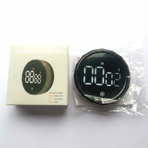 Minuteur numérique de cuisine rond à LED avec contrôle tactile, magnétique, compte à rebours de 60 minutes, rappel de temps, horloge de bureau en plastique - Product Image 1