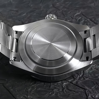 Montre automatique de plongée rétro personnalisée avec logo OEM, saphir luminescent, revêtement AR, lunette en céramique bidirectionnelle, montre pour homme
