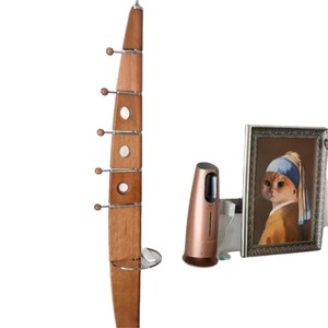 Aegir Coat Rack Sailboat Style Single Pole Floor Standing Entryway Storage Shelf Multifunction <b>LED</b> Light Stainless Steel <b>Tree</b> - Product Image 5