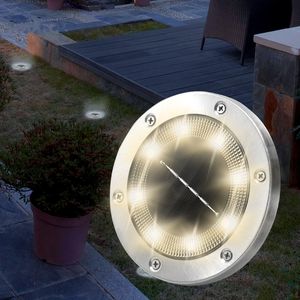 Newish-Luz <span class=keywords><strong>Led</strong></span> Solar para pared de jardín, Estaca de acero inoxidable IP65, impermeable, para <span class=keywords><strong>Patio</strong></span>, exterior, <span class=keywords><strong>luces</strong></span> enterrada - Product Image 4