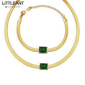 Chaîne de lame de <span class=keywords><strong>scie</strong></span> à pierres précieuses naturelles Collier en pierre de zircon multicolore Bracelet en os fin Ensemble de bijoux - Product Image 5