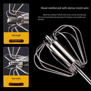 Batidor de Huevos Semiautomático de Acero Inoxidable, Varilla Giratoria para Batir Huevos, Herramienta para Hornear, Mezclador de Crema y Huevos, Grado Alimenticio - Product Image 2