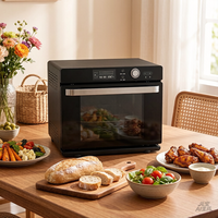 Four à friture sans huile en acier inoxydable 32 litres, pour la préparation de plats de fête, cuisson vapeur numérique, encastrable et de table