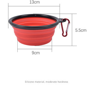 Toptan özelleştirmek dayanıklı seyahat Pet su besleme kasesi katlanabilir taşınabilir katlanabilir çevre dostu silikon köpek kasesi - Product Image 5