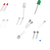 Diode LED Hlx 5x8.6mm Bullet Bleue Verte Multicolore, Pack Mixte 1000 Pièces, CRI Élevé 90, Testée 3 Ans, 20mA