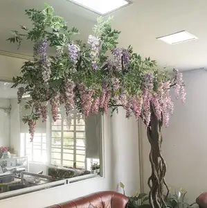 Artificial Ivy Wall Faux Plant Artificial Green Ivy Leaves Plastic Vines Grape Garland Plants For Commercial Space Decoration