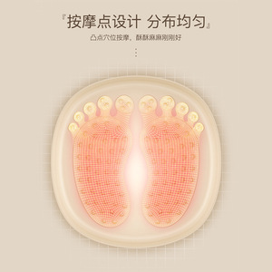 Cream Style Portable Folding Foot Bath <b>Basin</b> With Lid For Adults Massage Lower Legs PP Material <b>Round</b> Shape - Product Image 3