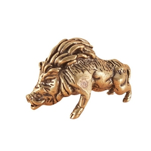 Adornos Artesanales Retro de Cobre Puro con Diseño de Jabalí Salvaje - Product Image 1