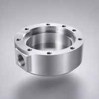 Tapa de Extremo de Cilindro Hidráulico de Aleación de Aluminio 6061 Anodizado Rojo, Mecanizado CNC Profesional de Torneado y Fresado, ISO 9001