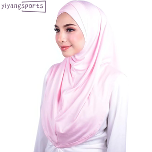 Nouveau meilleur Niqab Nikab couverture de cou complète plissé instantané une pièce écharpes logo personnalisé luxe châle musulman Hijab femmes écharpe - Product Image 5