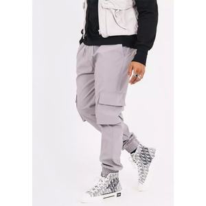 Pantalones Cargo para Hombre, 100% Poliéster, Color Gris, Cintura Elástica, Pantalones Deportivos, Joggers, Pantalones de Chándal con Bolsillos - Product Image 2