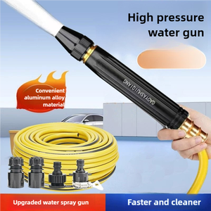 Bộ dụng cụ tưới nước bằng súng phun nước áp lực cao bằng kim loại di động, có thể điều chỉnh lưu lượng, dùng cho tưới tiêu sân vườn, nhà cửa và rửa xe - Product Image 2