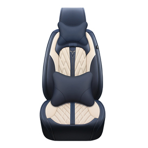 Il seggiolino auto di lusso <span class=keywords><strong>in</strong></span> <span class=keywords><strong>pelle</strong></span> 2025 Napa copre una vestibilità personalizzata di fascia alta per Toyota/Honda/Hyundai Set completo - Product Image 2