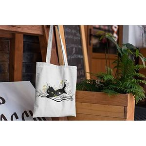 Bolso de Lona para Mujer, de un Solo Hombro, para Estudiantes Universitarias, para Llevar Libros, Diseño Literario Estilo Han, Portátil - Product Image 2