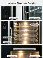 Four à vapeur semi-professionnel SEMIKRON grande capacité entièrement automatique électrique en acier inoxydable multifonction 12,5 kW Garantie 12 mois
