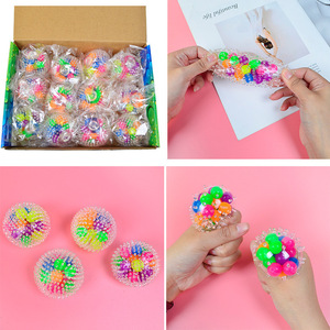 Spiky Stress Ball Squeeze <b>Toy</b> Pressure Relief Sensory Fidget for Kids Adults Office <b>Desk</b> - Product Image 4