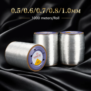 Fil élastique en cristal de qualité supérieure 0,5/0,6/0,7/0,8/1,0 mm, 1000 m/rouleau, fil transparent en TPU extensible pour la création de bijoux DIY - Product Image 3
