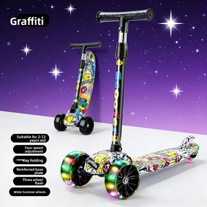 <span class=keywords><strong>Patinete</strong></span> de Acero Plegable de 3 Ruedas con Luces Delanteras y Traseras <span class=keywords><strong>para</strong></span> <span class=keywords><strong>Niños</strong></span> - Product Image 4