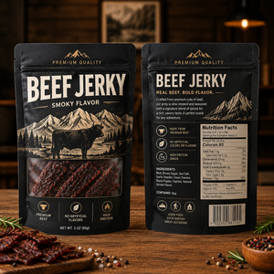 Sachet Doypack Personnalisé Imprimé pour Emballage de Viande Séchée (Beef Jerky) – Anti-Odeur, Refermable avec Fermeture Éclair, Qualité Alimentaire Mylar, Faible MOQ - Product Image 2