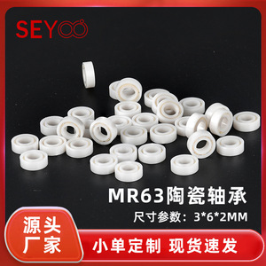 Rodamiento de Bolas de Cerámica Seyoo 3x6x2 mm Tipo Abierto Zirconia ZrO2 para Instrumentos de Precisión - Product Image 5