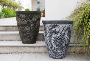 Pots et jardinières rectangulaires en HDPE pour l'extérieur, avec trous de drainage et fonction d'auto-<span class=keywords><strong>arrosage</strong></span>, écologiques - Product Image 6
