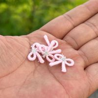 Petit nœud papillon brodé, sans colle, idéal pour les pinces à cheveux DIY, les accessoires capillaires et les accessoires vestimentaires.