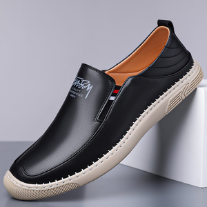 รองเท้าโลฟเฟอร์ลำลองหนังแท้บุรุษ พื้นนุ่ม สวมใส่ง่าย ส้นแบน ดีไซน์ลายเย็บด้าย ผลิตที่เมืองเหวินโจว - Product Image 2