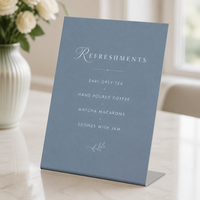 Support de table en acrylique en forme de L personnalisé, imprimé UV, porte-menu de bureau autoportant 14,5x21cm, résistant aux intempéries IP65 pour restaurant