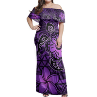 Robe assortie et chemise hawaïenne personnalisées Hawaii Mix Polynesian Turtle Plumeria Nick Style Purple Matching Couples Outfit