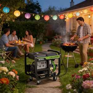 גנרטור דיזל שקט נייד VETEX 8 קילוואט, מנוע נחושת ללא פחמים, התנעה עצמית, אספקת חשמל לגיבוי - Product Image 2