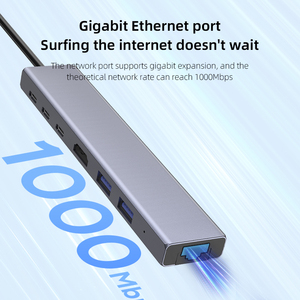 Phổ biến nhất 7 trong 2 10Gbps 3.2 USB C đa dock hỗ trợ chia sẻ của cũ và mới máy tính USB HUB Loại 3.2 cổng kép Hub Splitter - Product Image 4