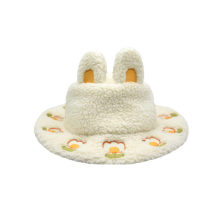 หมวกทรงถังตุ๊กตาน่ารักหมวกหูกระต่ายอินเทรนด์สำหรับเด็กมีตัวอย่างการปรับแต่ง OEM/ODM - Product Image 2