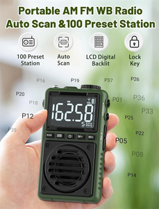 Kỹ Thuật Số <span class=keywords><strong>AM</strong></span> <span class=keywords><strong>FM</strong></span> Thời Tiết Ban Nhạc Đài Phát Thanh Với Đèn Pin 850MAh Có Thể Sạc Lại Xách Tay <span class=keywords><strong>Pocket</strong></span> Đài Phát Thanh Với SOS Báo Động - Product Image 2