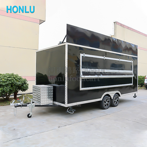 Chariot de nourriture <span class=keywords><strong>noir</strong></span> de 5m, kiosque de nourriture pour chariot de thé à bulles/remorque de nourriture de voiture/camion de nourriture Mobile - Product Image 5