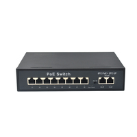 Commutateur PoE CCTV 4 8 16 24 ports pour caméra IP Hikvision 10/100/1000M IEEE802.3af/at avec fonction d'extension VLAN/250m