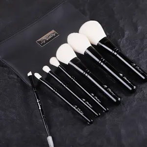 Custom makeup brushes Logo Natural hair Synthetic hair Aluminium tube Wood handle 4-8Pcs Portable Travel Makeup brush set