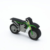 Cadeaux promotionnels forme de moto clé USB conception unique autocycle forme caoutchouc clé USB pouce