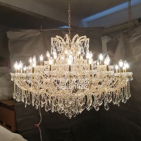 Lámparas de Araña Extra Grandes de Cristal para Hotel, Lámparas Colgantes de Cristal, Lámpara de Cristal María Teresa, Lustre de Cristal
