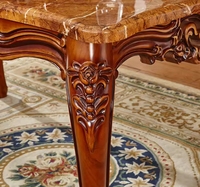 Ensemble Table et Chaises de Salle à Manger Luxe Design Moderne, Cadre en Bois Sculpté à la Main pour Maison, Villa, Restaurant, Salon, Hôtel, Bar