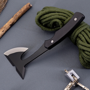 Ngoài Trời Tùy Chỉnh Đi Bộ Đường Dài Màu Đen Lớp Phủ G10 Xử Lý Chiến Thuật Tomahawk Rìu Survival Hatchet Với Vỏ Bọc - Product Image 5