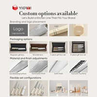 Ensemble de couteaux de cuisine japonais Gyuto Santoku Petty, 3 pièces, acier HAP40 à 3 couches, manche en résine ivoire, haute dureté