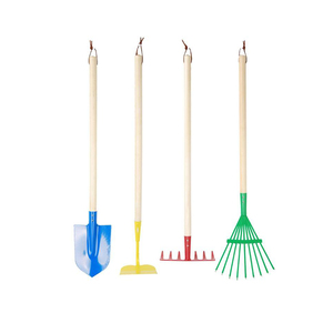 Bộ Dụng Cụ Thật Cho Trẻ Em Giá Xẻng Làm Vườn Tay Cầm Gỗ Dài Dụng Cụ Làm Vườn Cho Trẻ Em - Product Image 1