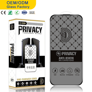 Pellicola Protettiva in Vetro Temperato Anti-Statica 2.5D 9H Durezza ESD Anti-Spia Copertura Totale HD Trasparente per - Product Image 1