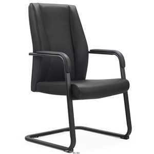 Sillas de Oficina Ergonómicas Giratorias de Respaldo Alto en PU Negro Moderno a Bajo Precio, Silla de Oficina Ejecutiva de Cuero de Lujo de Producción OEM en Venta - Product Image 3
