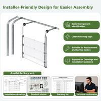 Fabricante Europeo Diseño moderno 16*8 y 16*7 puerta de garaje Hardware Box Kit 3 \ "Metal acero Industrial puerta Accesorios