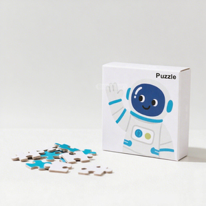 OEM tùy chỉnh trẻ em trò chơi 100 mảnh phim hoạt hình Phi Hành Gia trẻ em các tông ghép hình câu đố với hộp - Product Image 3