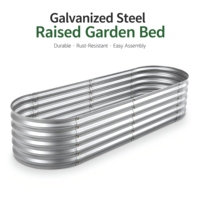 Jardinière Modulaire en Acier Galvanisé Thermolaqué, Grand Bac Rectangulaire pour Culture de Légumes en Extérieur, OEM/ODM